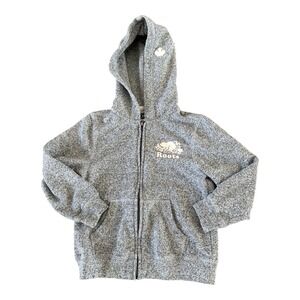 ROOTS Hoodie Toddler Boys Size 5T Gray Zip Up Sweater - Never Used